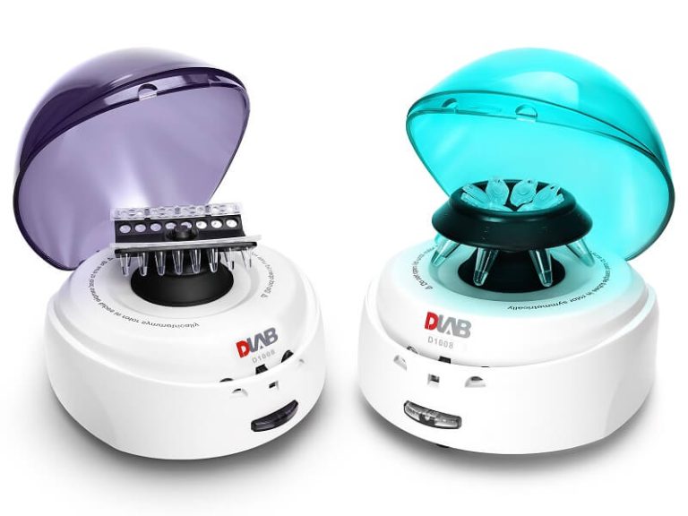 Mini centrifuge D1008 both colors Cyan and Indigo